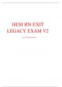 HESI RN EXIT LEGACY EXAM V2 QUESTIONS&ANSWERS