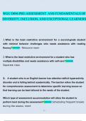 WGU DO96 PRE-ASSESSMENT: ESSENTIAL PRACTICES FOR SUPPORTING Diverse Learners questions verified with 100% correct answers