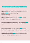 Deductive and Inductive Reasoning questions verified with 100% correct answers