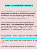 ElNEC Quizzes Module 4 WGU C475//ELNEC Graduate Student Module 4: Symptom Management in Palliative Care// ELNEC End-of-Life Nursing Education Consortium. Module 5: Loss, Grief and Bereavement. Section 2: Overview of Loss, Grief, and Bereavement.//351 exam