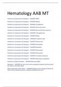 Exam (elaborations) AAB MT (Hematology) 