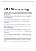 Exam (elaborations) AAB MT (Immunology) 