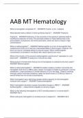 Exam (elaborations) AAB MT (Hematology) 