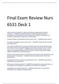 Exam (elaborations) Nurs 6531 Deck 1 