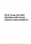 NCIC Exam Test 2023 (Questions with Correct Answers) Latest Graded A+