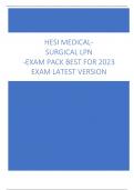 HESI MEDICAL SURGICAL LPN - EXAM PACK BEST FOR 2023