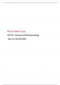 NR 507 Week Quiz 5, (Multiple Versions ), NR 507: Advanced Pathophysiology, Chamberlain College of Nursing. (Secure HIGHSCORE)