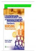 Leadership Roles and Management Functions in Nursing 10th Edition MarquisHuston Test Bank