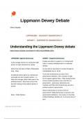 Lippmann Dewey Debate study notes