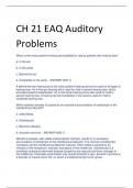 Exam (elaborations) EAQ Auditory  Problems 