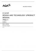 DESIGN AND TECHNOLOGY (PRODUCT DESIGN) 7552/1