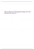 Data Architecture & Management Designer Set 2 {60 Questions and Answers}