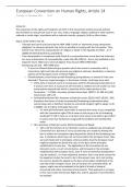 European Convention on Human Rights Article 14 Notes - Equality Law