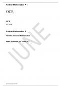 OCR AS Level   Further Mathematics A  Y534/01 JUNE 2022 FINAL MARK SCHEME > Discrete Mathematics