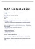 Exam (elaborations) RECA Residential  