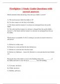 Firefighter 1 Study Guide Questions with correct answers