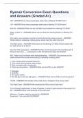 Ryanair Conversion Exam Questions and Answers (Graded A+)