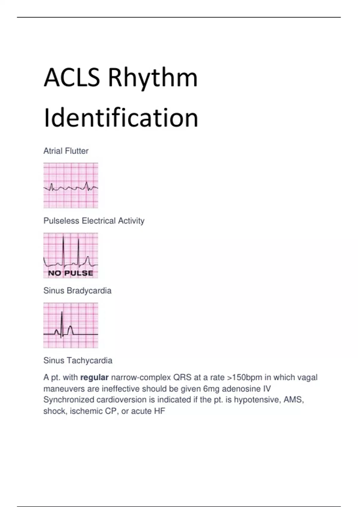 pulseless electrical activity acls