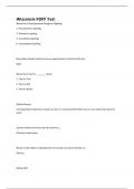 Wisconsin FORT Test/128 Questions and Answers/A+ Graded