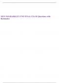 MSN 5410 BARKLEY FNP FINAL EXAM Questions with Rationales