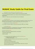 NU664C Study Guide for Final Exam 2023 Complete Solutions Verified