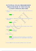 NCTI FINAL EXAM: PROGRESSION FIELD TECH 3-4 TEST EXAM| LATEST UPDATE 2023/ 2024