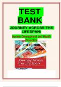 Test Bank: Journey Across The Life Span: Human Development and HealthPromotion, 6th Edition Polan