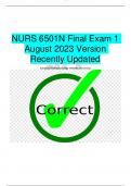 NURS 6501N Final Exam 1 August 2023 Version  Recently Updated Advanced Pathophysiology (Walden University)