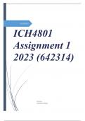 ICH4801 Assignment 1 2023 (642314)