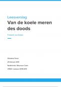 Boekverslag "Van de koele meren des doods" - Frederik van Eeden