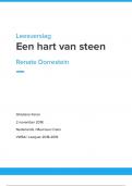 Boekverslag "Een hart van steen" - Renate Dorrestein