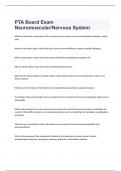 PTA Board Exam Neuromuscular/Nervous System 2023