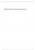 BIOD 151 Lab Exam 3 Questions and Answers