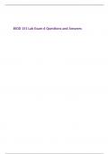 BIOD 151 Lab Exam 6 Questions and Answers