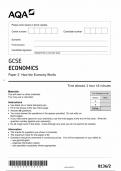 AQA GSCE ECONOMICS PAPER 2 2022