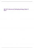 NR 507 Advanced Pathophysiology Week 3 Quiz