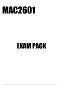 MAC2601 EXAM PACK