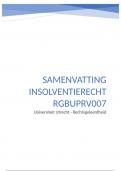 Samenvatting Insolventierecht deeltentamen week 1-3 UU