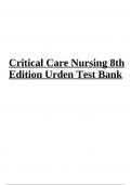 Critical Care Nursing 8th Edition Urden Test Bank