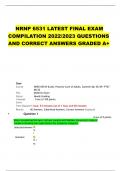 NRNP 6531 LATEST FINAL EXAM COMPILATION 2022/2023 QUESTIONS AND CORRECT ANSWERS GRADED A+