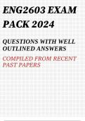 ENG2603 EXAM PACK 2024