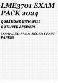 LME3701 EXAM PACK 2024