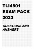 TLI4801 EXAM PACK 2023