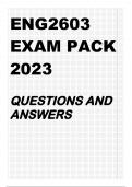 ENG2603 EXAM PACK 2023