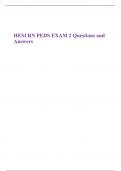 HESI RN PEDS EXAM 2 Questions and Answers