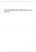 VATI RN GREENLIGHT EXAM Questions and Answers