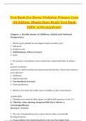 Test Bank For Burns' Pediatric Primary Care 7th Edition Maaks Starr Brady Test Bank ISBN: 9780323581967