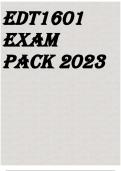 EDT1601 EXAM PACK 2023