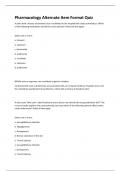 Pharmacology Alternate Item Format Quiz with 100% Correct Answers 