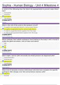 Sophia - Human Biology - Unit 4 Milestone 4